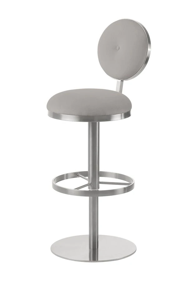 Ravello Bar Stool - Silver - Dove Grey 5 Ravello Bar Stool - Silver - Dove Grey - Image 3