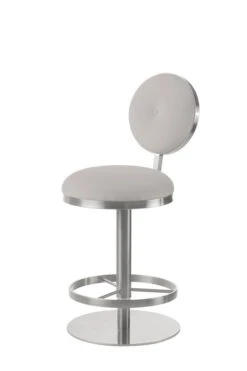 Ravello Bar Stool - Silver - Dove Grey