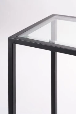 Rippon Black Rectangular Console Table 8 Rippon Black Rectangular Console Table -Furniture Sale Store rippon black square console detail 1 web