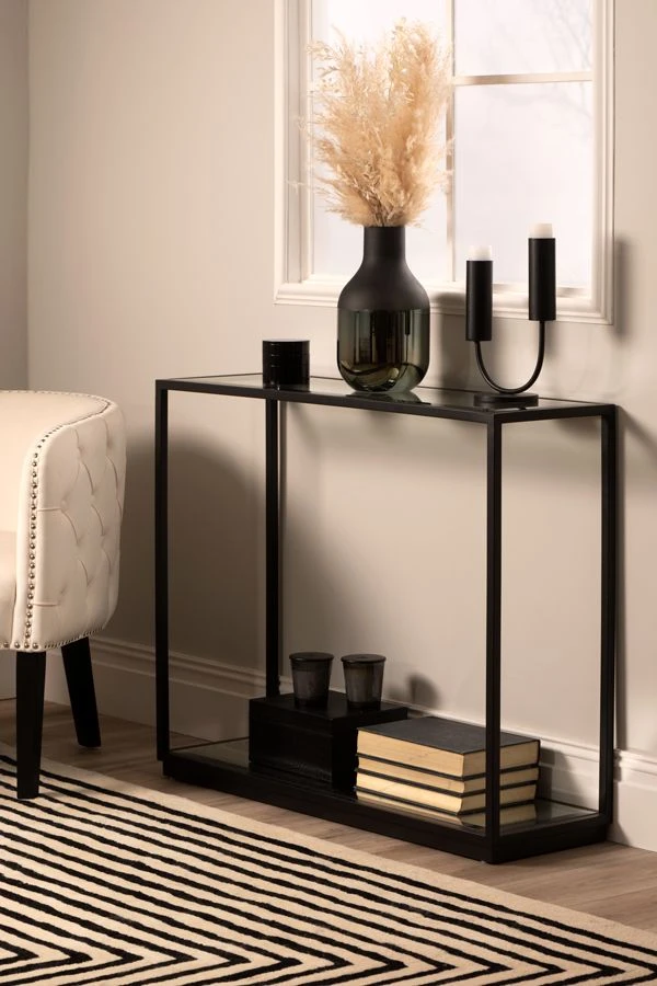 Rippon Black Rectangular Console Table 4 Rippon Black Rectangular Console Table - Image 2