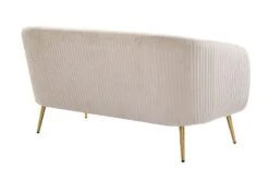 Roanna Two Seat Sofa - Chalk - Silver + Brass Legs 11 Roanna Two Seat Sofa - Chalk - Silver + Brass Legs -Furniture Sale Store roanna two seat j 1145 chalk with brass legs back 3 4 view web 2
