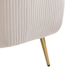 Roanna Two Seat Sofa - Chalk - Silver + Brass Legs 12 Roanna Two Seat Sofa - Chalk - Silver + Brass Legs -Furniture Sale Store roanna two seat j 1145 chalk with brass legs detail web