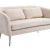 Roanna Two Seat Sofa - Chalk - Silver + Brass Legs 1 Roanna Two Seat Sofa - Chalk - Silver + Brass Legs -Furniture Sale Store roanna two seat j 1145 chalk with brushed silver 3 4 view web 2