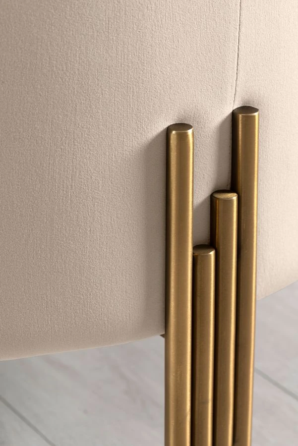 Rubell Large Stool Chalk Brass Base 5 Rubell Large Stool Chalk Brass Base - Image 3