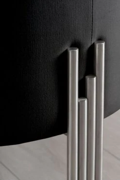 Rubell Large Stool Black Silver Base 7 Rubell Large Stool Black Silver Base -Furniture Sale Store rubell large stool silver black detail web