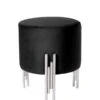 Rubell Stool Black Silver Base 2 Rubell Stool Black Silver Base -Furniture Sale Store rubell stool silver black cutout web