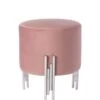 Rubell Stool Blush Pink Silver Base 2 Rubell Stool Blush Pink Silver Base -Furniture Sale Store rubell stool chrome blush pink webready