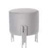 Rubell Stool Dove Grey Silver Base 2 Rubell Stool Dove Grey Silver Base -Furniture Sale Store rubell stool chrome dove grey webready