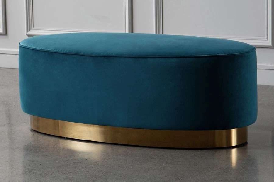 Selini Footstool – Peacock 4 Selini Footstool – Peacock - Image 2