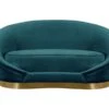 Selini Two Seat Sofa - Peacock 2 Selini Two Seat Sofa - Peacock -Furniture Sale Store selini two seat sofa brass peacock cutout 02 web 1