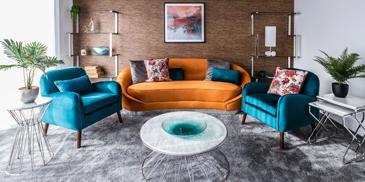 Selini Three Seat Sofa - Pumpkin 4 Selini Three Seat Sofa - Pumpkin - Image 2