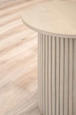 Ophelia Washed Grey Oak Side Table -Furniture Sale Store side table detail web