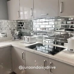 Mirrored Rectangle Wall Tiles Pack 16 Mirrored Rectangle Wall Tiles Pack -Furniture Sale Store simple wall tile silver mirrored bevelled 1