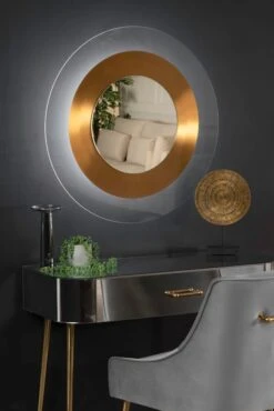 Solar Flare Wall Mirror Gold