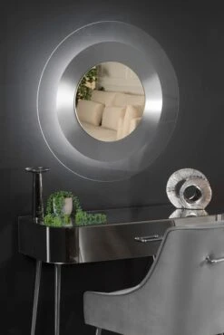 Solar Flare Wall Mirror Silver