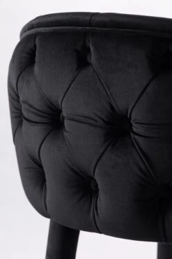 Sophia Counter Stool - Black - Silver Caps -Furniture Sale Store sophia black silver detail 3 web