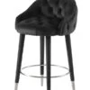 Sophia Counter Stool - Black - Silver Caps 2 Sophia Counter Stool - Black - Silver Caps -Furniture Sale Store sophia black silver front cutout web