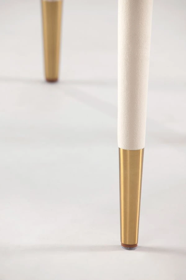 Sophia Dining Chair - Chalk - Brass Caps 7 Sophia Dining Chair - Chalk - Brass Caps - Image 5