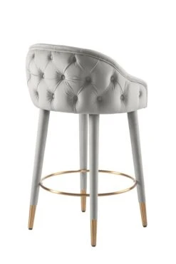 Sophia Counter Stool - Grey - Brass Caps 10 Sophia Counter Stool - Grey - Brass Caps -Furniture Sale Store sophia dove grey brass back cutout web