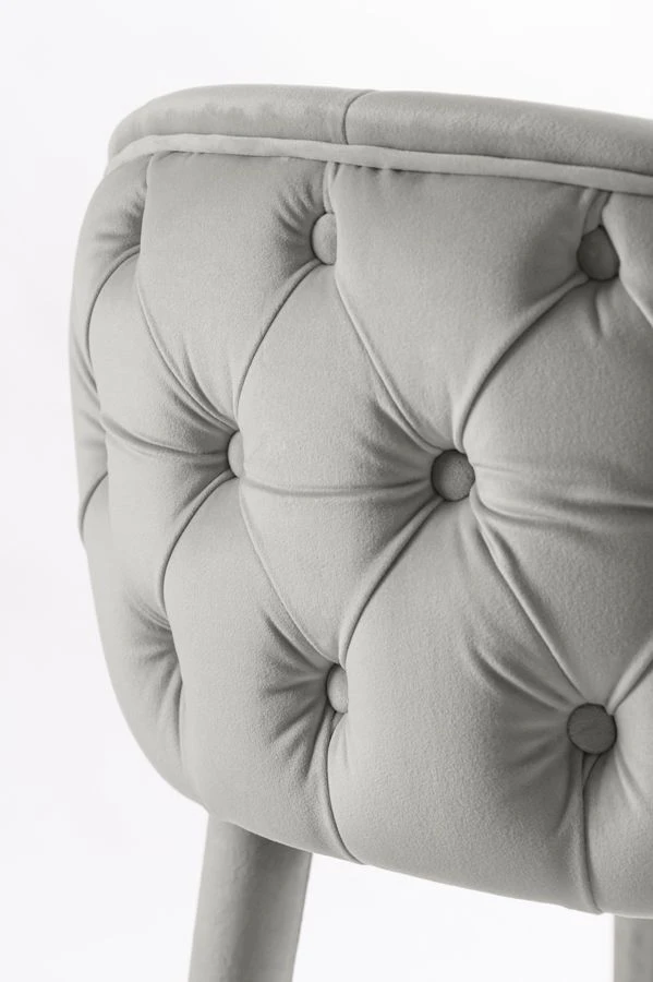 Sophia Counter Stool - Grey - Brass Caps 7 Sophia Counter Stool - Grey - Brass Caps - Image 5