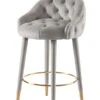 Sophia Counter Stool - Grey - Brass Caps 2 Sophia Counter Stool - Grey - Brass Caps -Furniture Sale Store sophia dove grey brass front cutout web