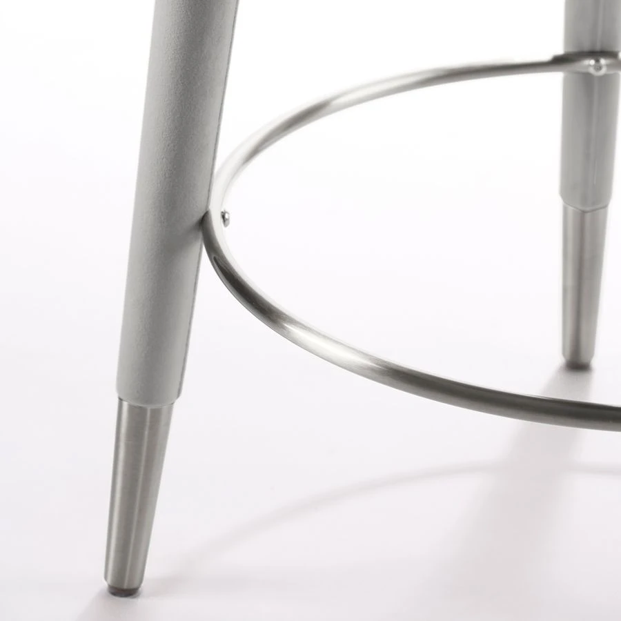 Sophia Counter Stool - Grey - Silver Caps 8 Sophia Counter Stool - Grey - Silver Caps - Image 6