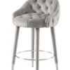 Sophia Counter Stool - Grey - Silver Caps -Furniture Sale Store sophia dove grey silver front cutout web