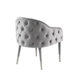 Sophia Dining Chair - Grey - Silver Caps -Furniture Sale Store sophia grey silver back web