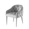 Sophia Dining Chair - Grey - Silver Caps 2 Sophia Dining Chair - Grey - Silver Caps -Furniture Sale Store sophia grey silver front web