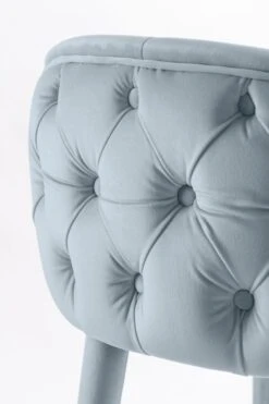 Sophia Counter Stool - Powder Blue - Brass Caps -Furniture Sale Store sophia powder blue brass detail 3 web