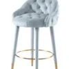 Sophia Counter Stool - Powder Blue - Brass Caps 2 Sophia Counter Stool - Powder Blue - Brass Caps -Furniture Sale Store sophia powder blue brass front cutout web