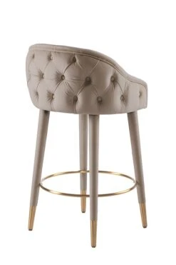 Sophia Counter Stool - Taupe - Brass Caps 9 Sophia Counter Stool - Taupe - Brass Caps -Furniture Sale Store sophia taupe brass back cutout web