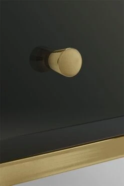 Stiletto Black Glass And Brass Chest Of Drawers -Furniture Sale Store stilettoblkdet1 web 2 6