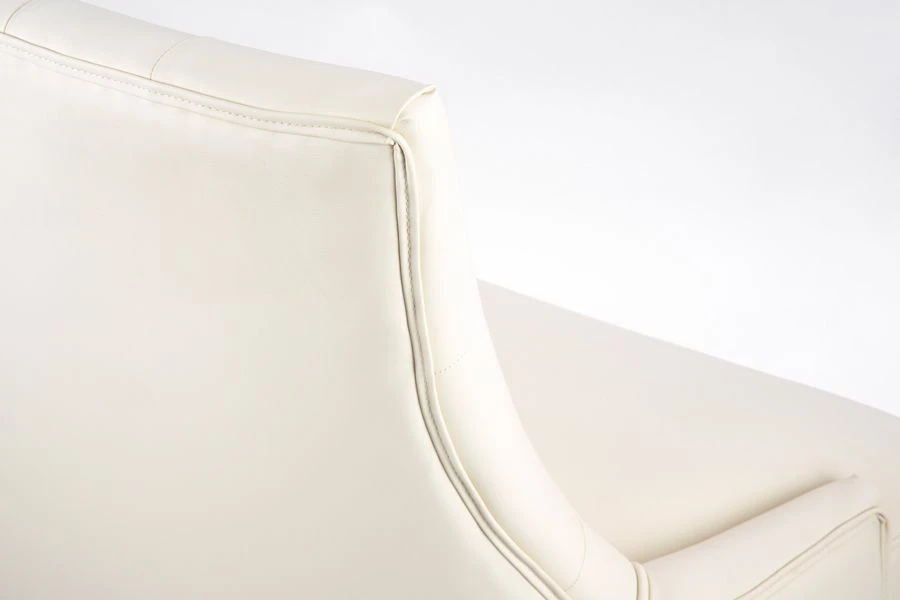 Torino Bench – Cream Faux Leather – Black Legs 9 Torino Bench – Cream Faux Leather – Black Legs - Image 7