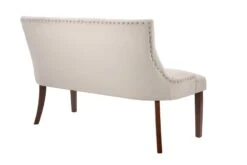 Torino Bench – Taupe – Walnut Legs -Furniture Sale Store torino bench taupe 3 web