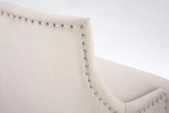 Torino Bench – Taupe – Walnut Legs -Furniture Sale Store torino bench taupe detail 3 web