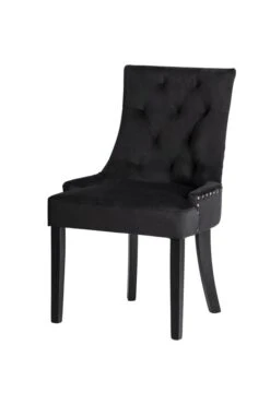 Torino Dining Chair With Back Ring - Black Velvet - Legs In Black Finish -Furniture Sale Store torino 91 2