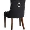 Torino Dining Chair With Back Ring - Black Velvet - Legs In Walnut Finish -Furniture Sale Store torino 99 3