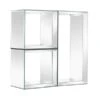 Uno - Mirrored Wall Shelves - 2 Square & 1 Rectangle -Furniture Sale Store uno shelf 2xsquare 1xrectangular cutout webready