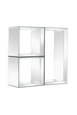 Uno - Mirrored Wall Shelves - 2 Square & 1 Rectangle
