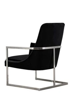 Vantagio Lounge Chair - Black - Silver Base