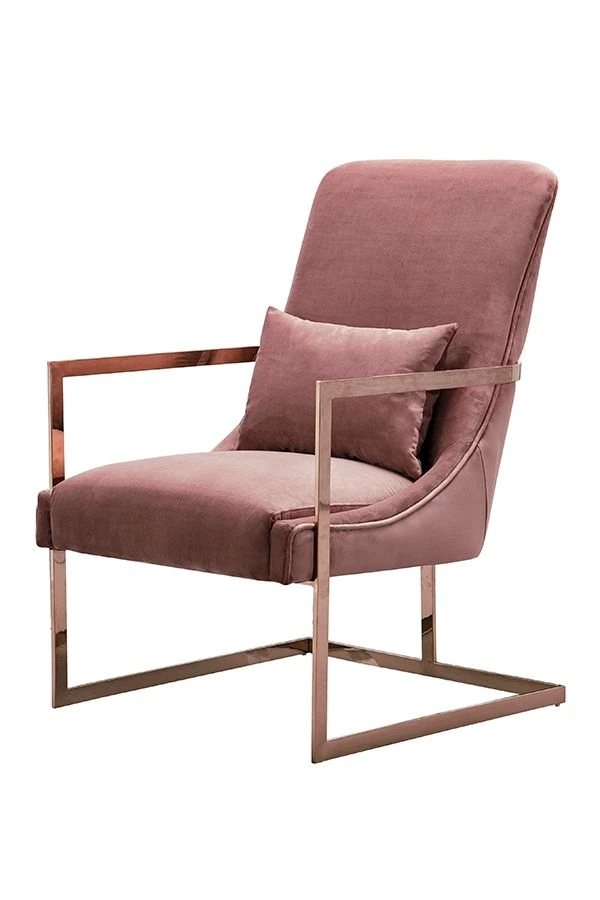 Vantagio Lounge Chair - Blush Pink - Rose Gold Base 6 Vantagio Lounge Chair - Blush Pink - Rose Gold Base - Image 4