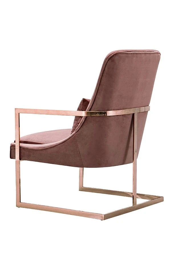 Vantagio Lounge Chair - Blush Pink - Rose Gold Base 3 Vantagio Lounge Chair - Blush Pink - Rose Gold Base