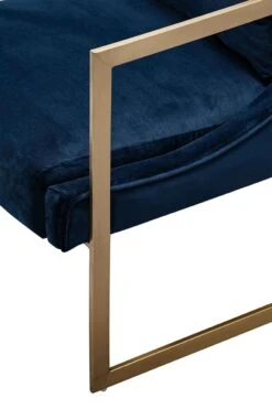 Vantagio Lounge Chair - Navy Blue - Brushed Gold Base -Furniture Sale Store vantiago loung chair 824 web navy blue 3