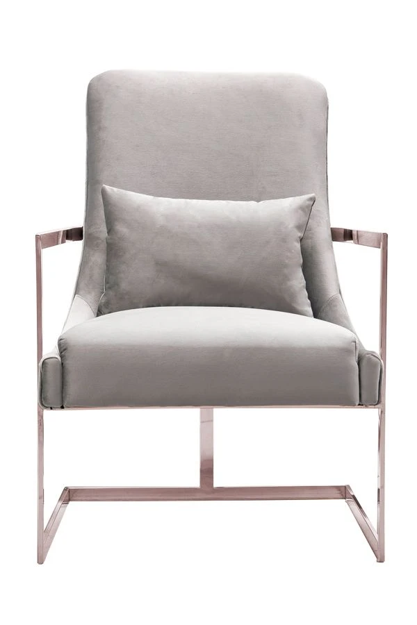 Vantagio Lounge Chair - Dove Grey - Rose Gold Base 6 Vantagio Lounge Chair - Dove Grey - Rose Gold Base - Image 4