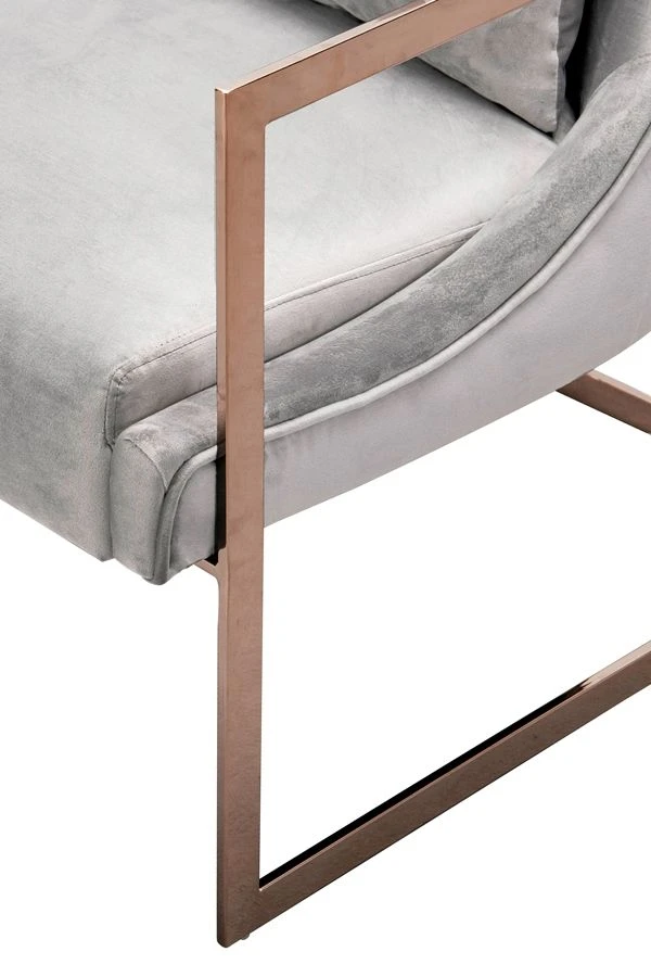 Vantagio Lounge Chair - Dove Grey - Rose Gold Base 8 Vantagio Lounge Chair - Dove Grey - Rose Gold Base - Image 6