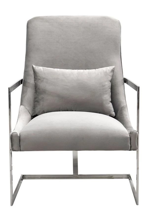 Vantagio Lounge Chair - Dove Grey - Silver Base 6 Vantagio Lounge Chair - Dove Grey - Silver Base - Image 4
