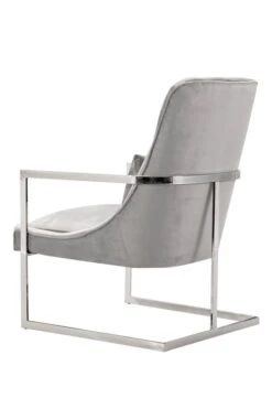 Vantagio Lounge Chair - Dove Grey - Silver Base