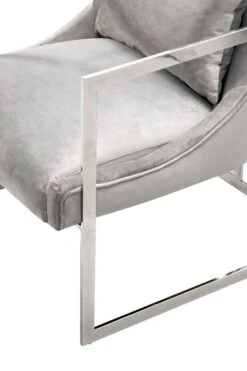Vantagio Lounge Chair - Dove Grey - Silver Base 9 Vantagio Lounge Chair - Dove Grey - Silver Base -Furniture Sale Store vantiago lounge chair silver dove cutout 04 web