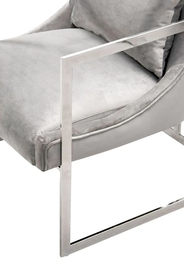 Vantagio Lounge Chair - Dove Grey - Silver Base 5 Vantagio Lounge Chair - Dove Grey - Silver Base - Image 3